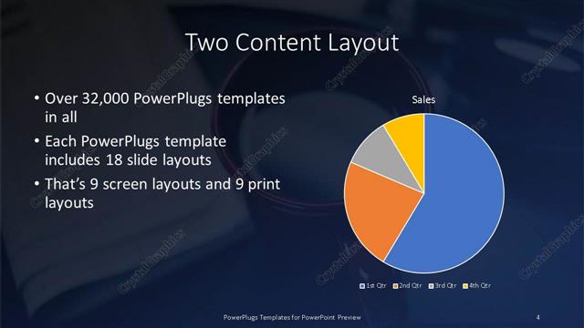 Two Content presentation slide layout