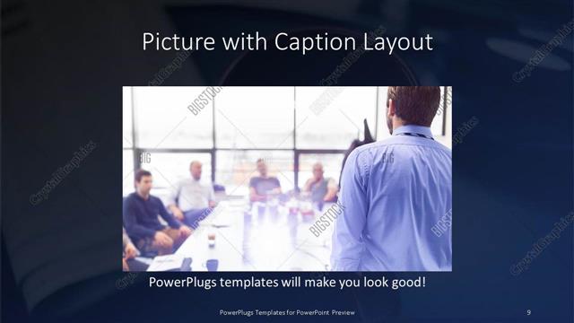Picture with Caption presentation slide layout