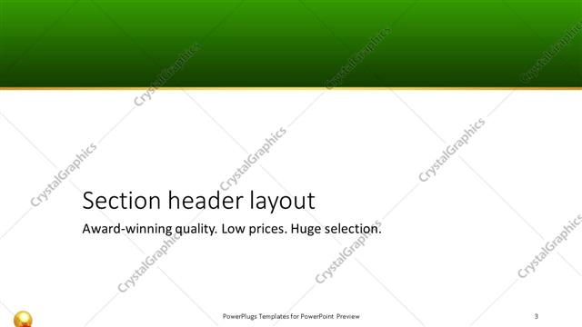 Section Header presentation slide layout