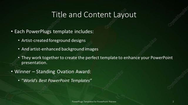 Title and Content presentation slide layout