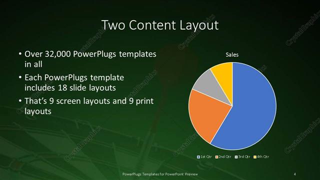 Two Content presentation slide layout