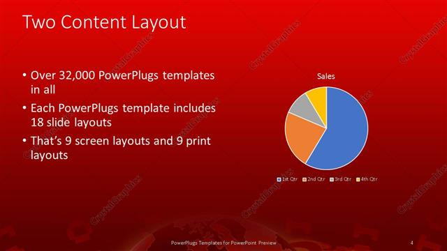 Two Content presentation slide layout