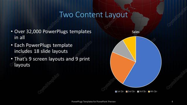 Two Content presentation slide layout