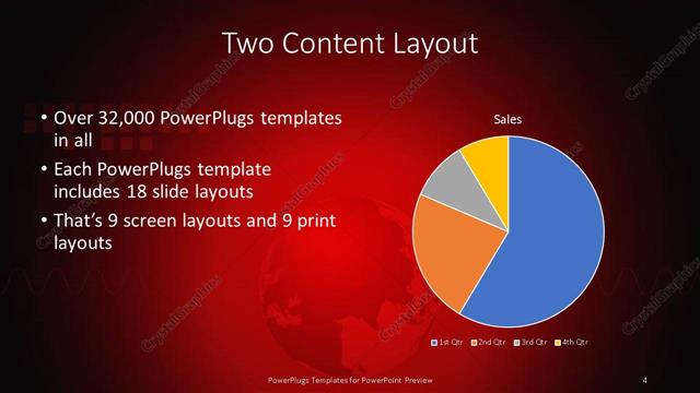 Two Content presentation slide layout
