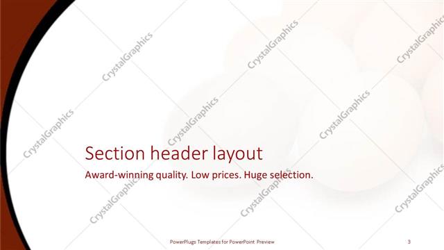 Section Header presentation slide layout