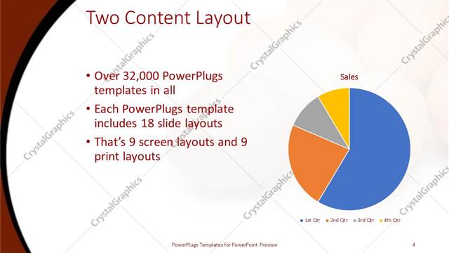 Two Content presentation slide layout