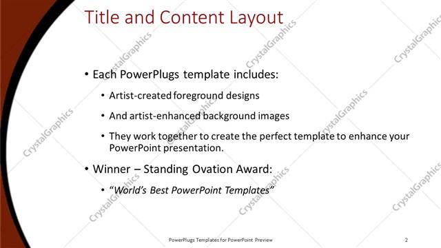 Title and Content presentation slide layout