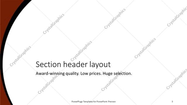 Section Header presentation slide layout