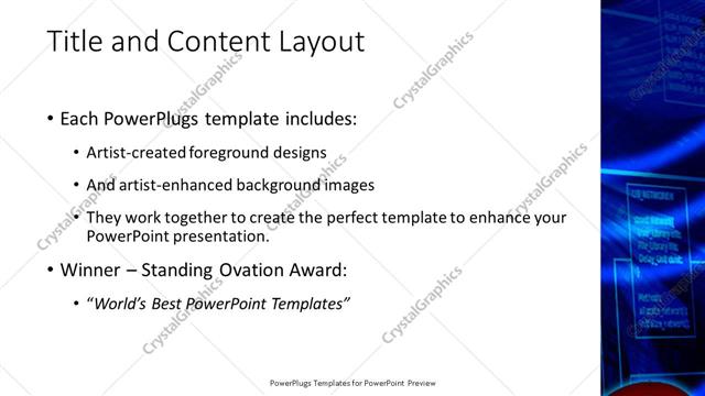 Title and Content presentation slide layout