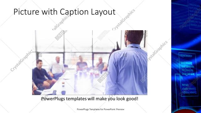 Picture with Caption presentation slide layout