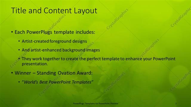 Title and Content presentation slide layout
