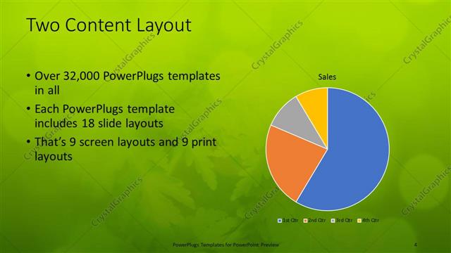 Two Content presentation slide layout