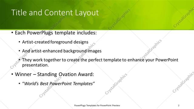 Title and Content presentation slide layout