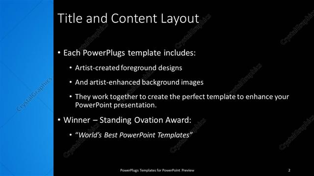 Title and Content presentation slide layout