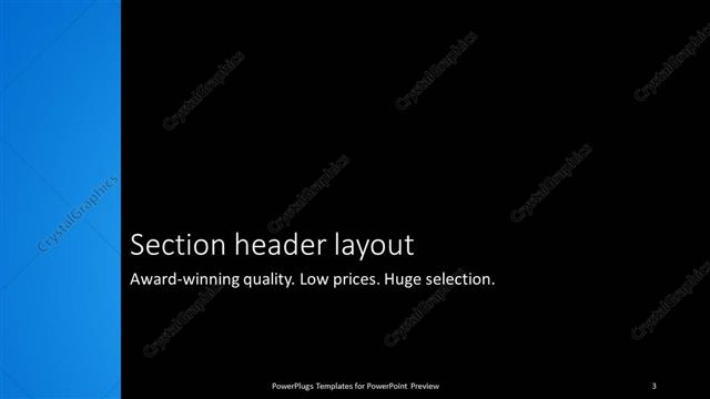Section Header presentation slide layout