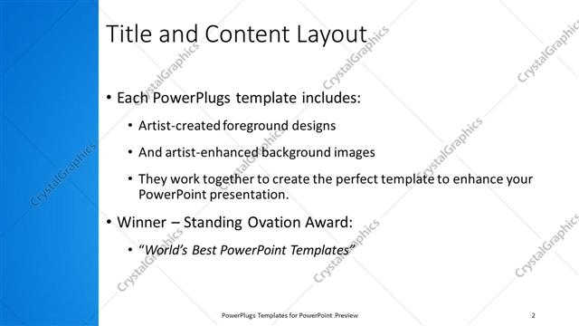 Title and Content presentation slide layout