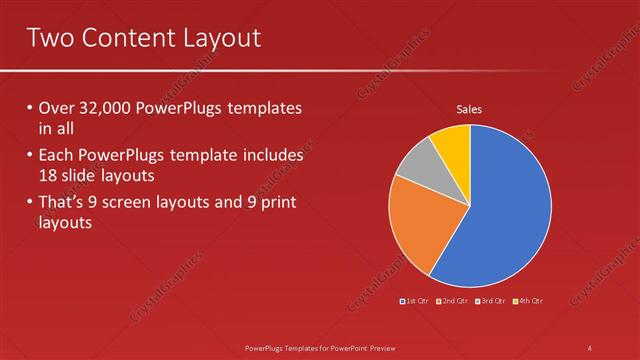 Two Content presentation slide layout