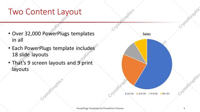 Two Content presentation slide layout