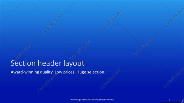 Section Header presentation slide layout