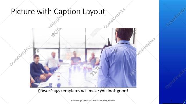 Picture with Caption presentation slide layout