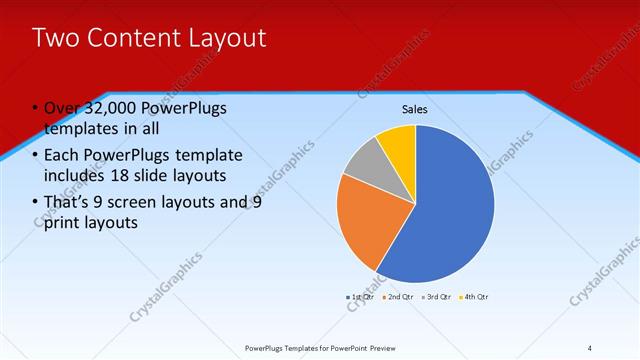 Two Content presentation slide layout