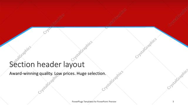 Section Header presentation slide layout