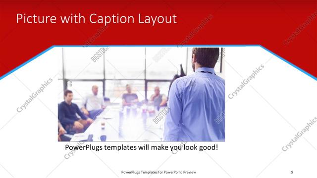 Picture with Caption presentation slide layout