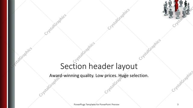 Section Header presentation slide layout