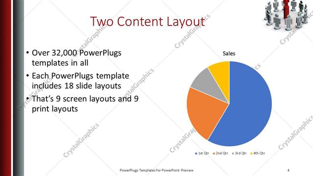 Two Content presentation slide layout