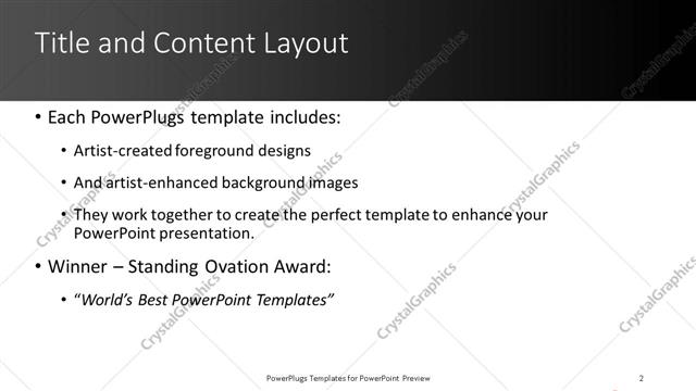 Title and Content presentation slide layout