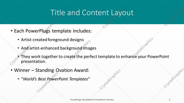 Title and Content presentation slide layout