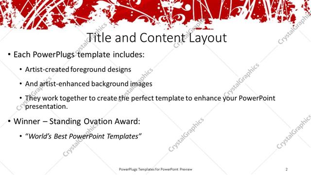 Title and Content presentation slide layout