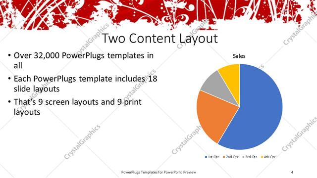 Two Content presentation slide layout