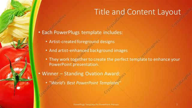 Title and Content presentation slide layout
