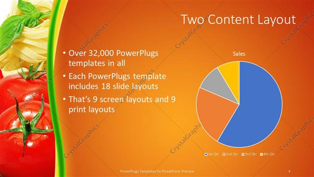 Two Content presentation slide layout