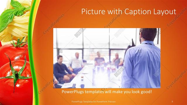 Picture with Caption presentation slide layout