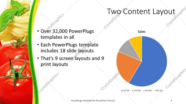 Two Content presentation slide layout