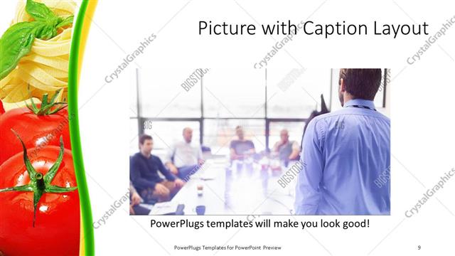Picture with Caption presentation slide layout
