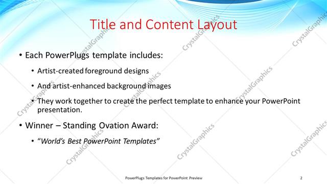 Title and Content presentation slide layout