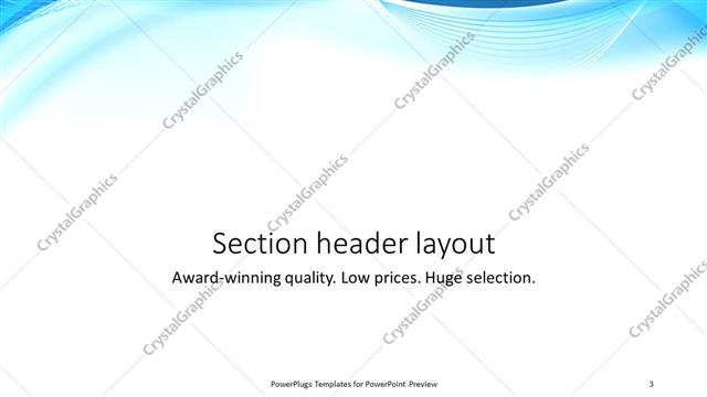 Section Header presentation slide layout