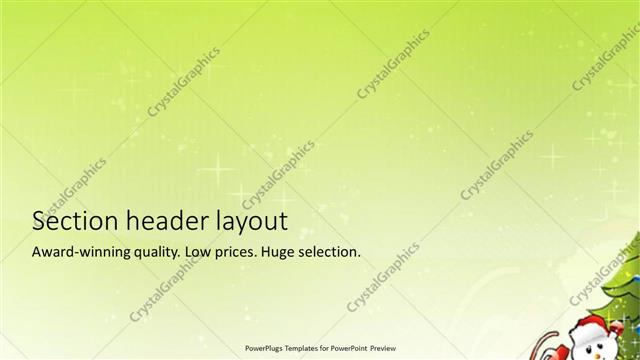 Section Header presentation slide layout