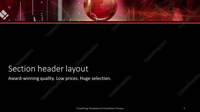 Section Header presentation slide layout