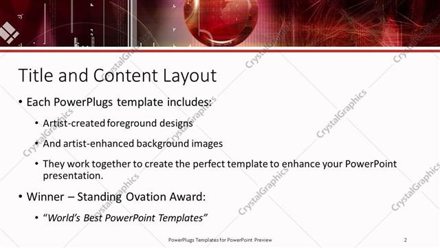 Title and Content presentation slide layout