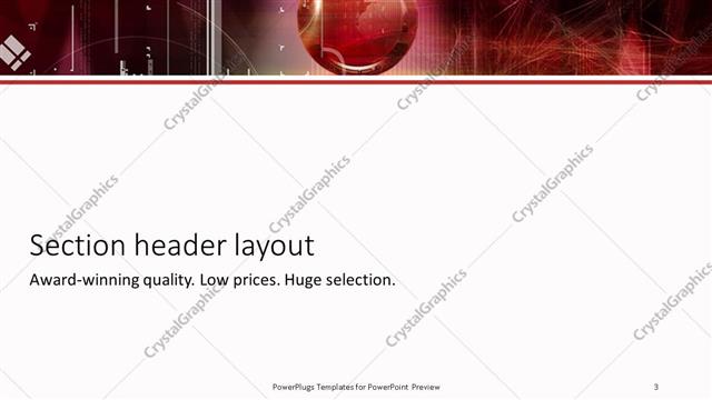 Section Header presentation slide layout