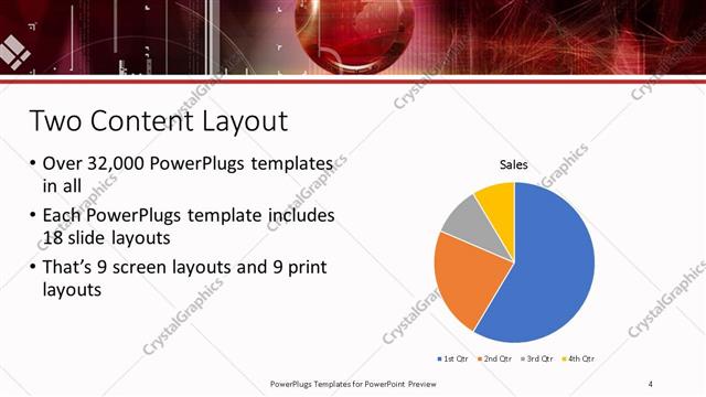 Two Content presentation slide layout