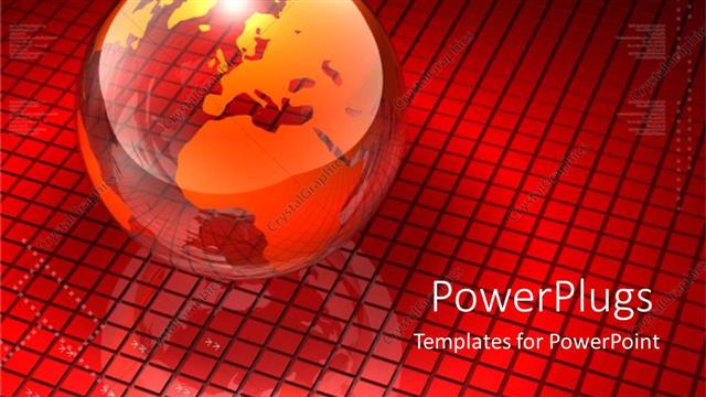  Presentation with red globe - Red globe world earth graphic charts big picture universe