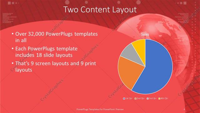 Two Content presentation slide layout