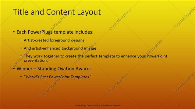 Title and Content presentation slide layout