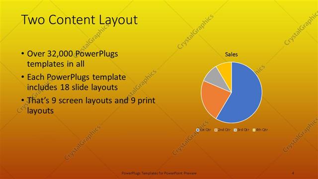 Two Content presentation slide layout