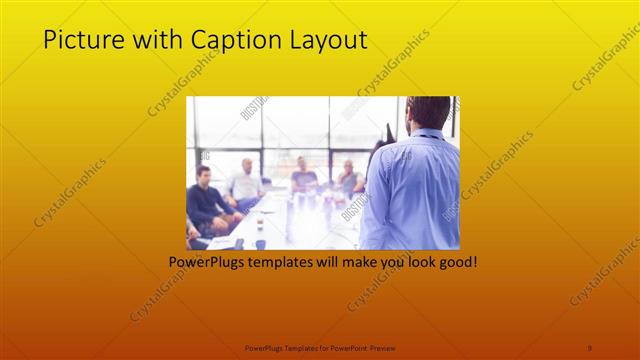 Picture with Caption presentation slide layout